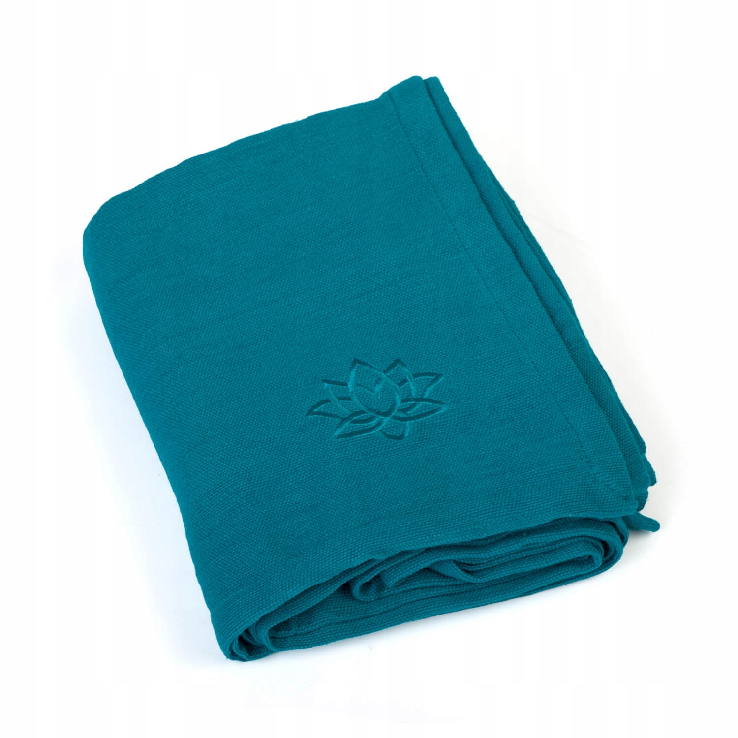 Koc bawełniany do jogi Bodhi Nidra 150 x 200 cm turkusowy 100% bawełna