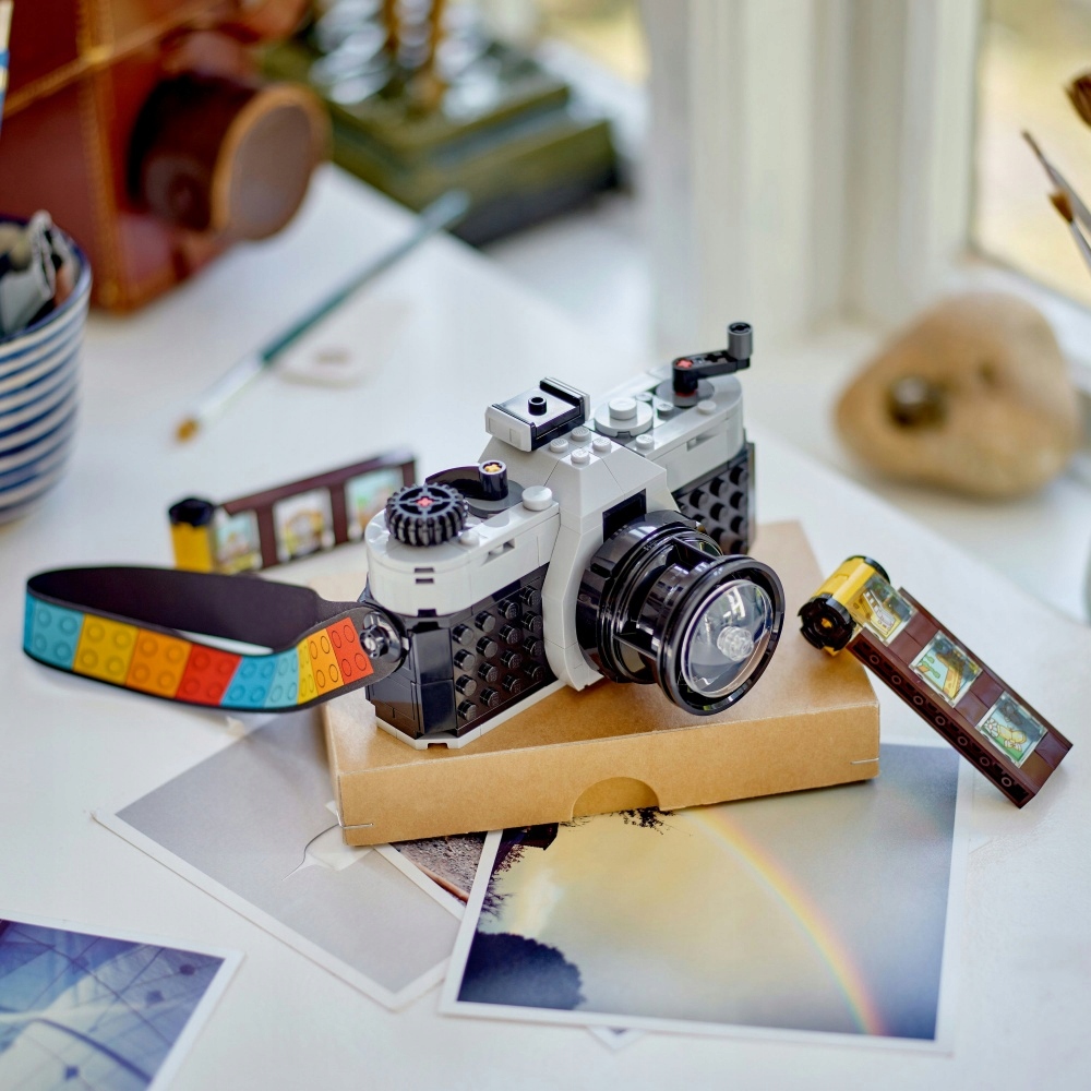 LEGO APARAT KAMERA TELEWIZOR W STYLU RETRO Z KLISZĄ 3w1 Wiek dziecka 8 lat +