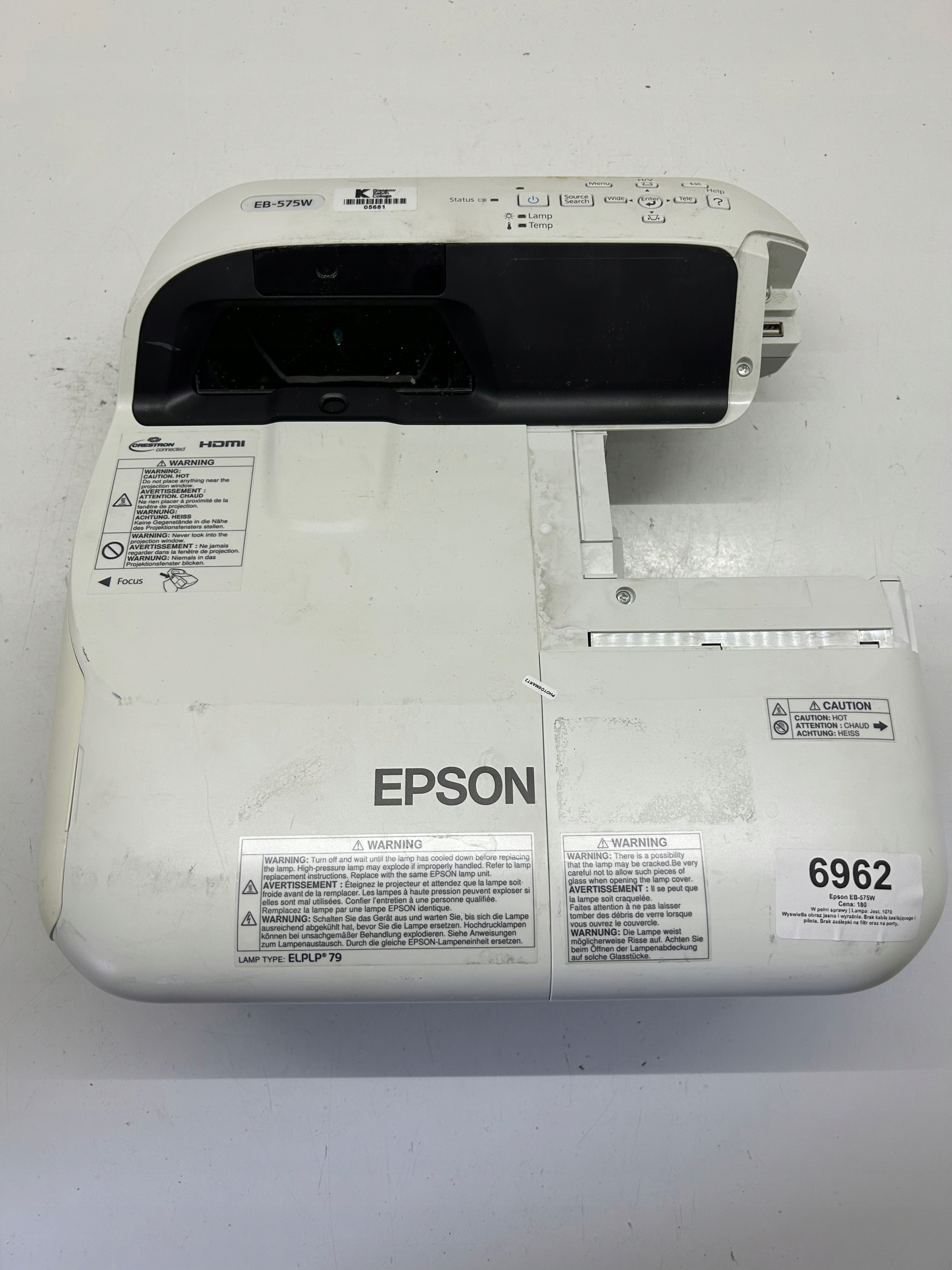 Projektor LCD Epson EB-575W biały
