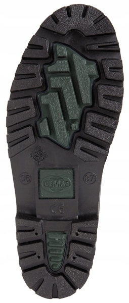 Kalosze DAMSKIE MĘSKI GUMOWCE Z KOŁNIERZEM ZIELONE Marka Demar