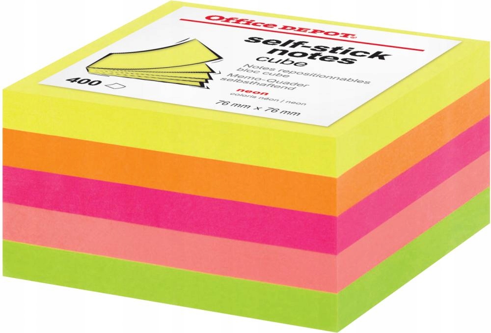 Karteczki samoprzylepne Office Depot 76-76mm 400 k Marka Office Depot