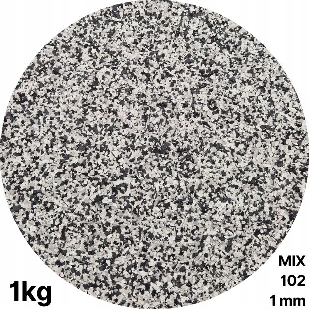 chipsy na pryskyřici pro podlahy, dekorativní směs MIX 102, 1 mm, 1 kg
