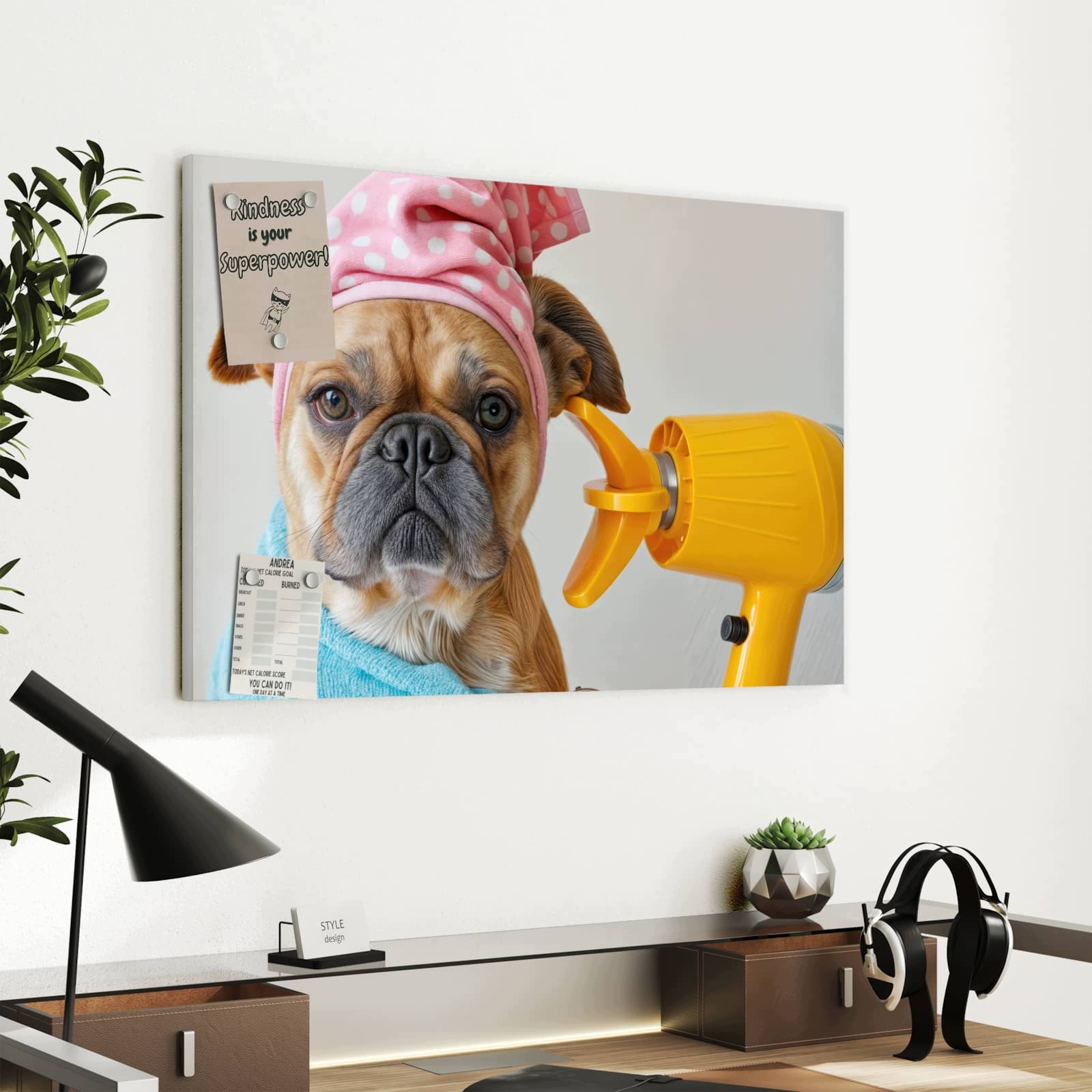 Magnetická tabule Pes Recznik plažový 60 × 40 cm