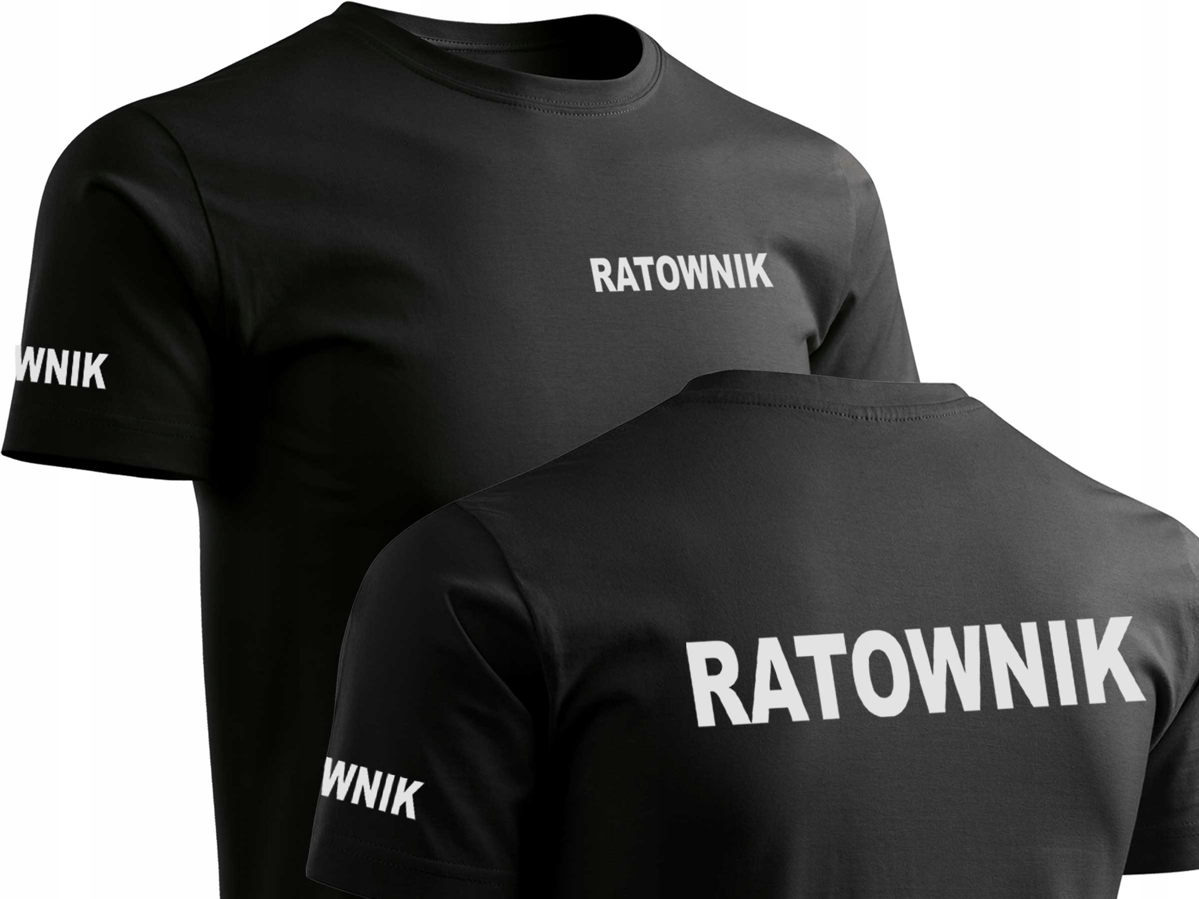 

Bawełniana Podkoszulka Napis Ratownik Odblaskowa L