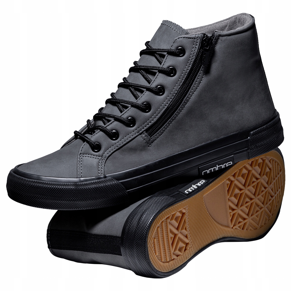 

Trampki męskie sneakersy wysokie T352 grafitowe 43
