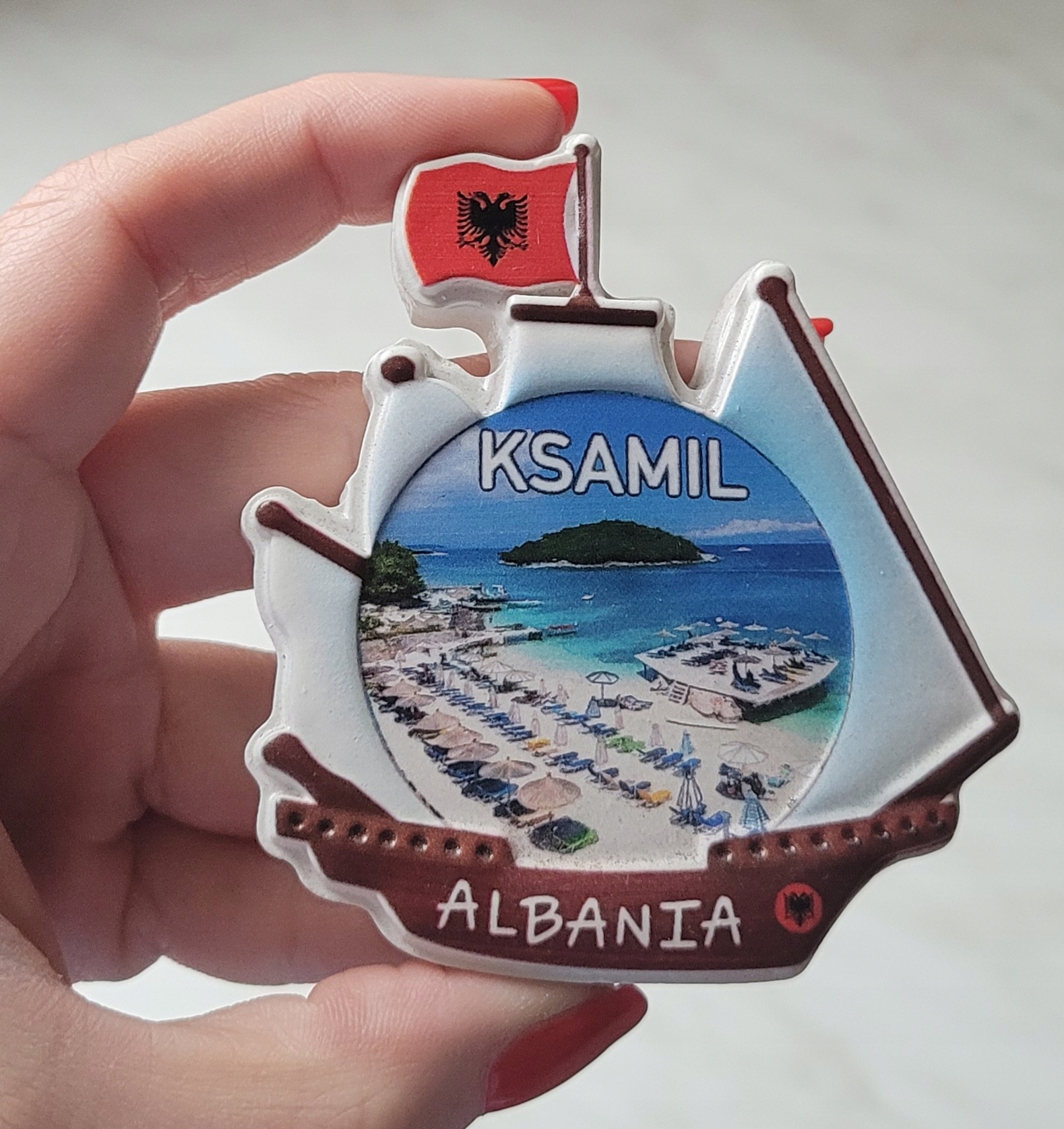 ALBANIA / KSAMIL - magnes na lodówkę
