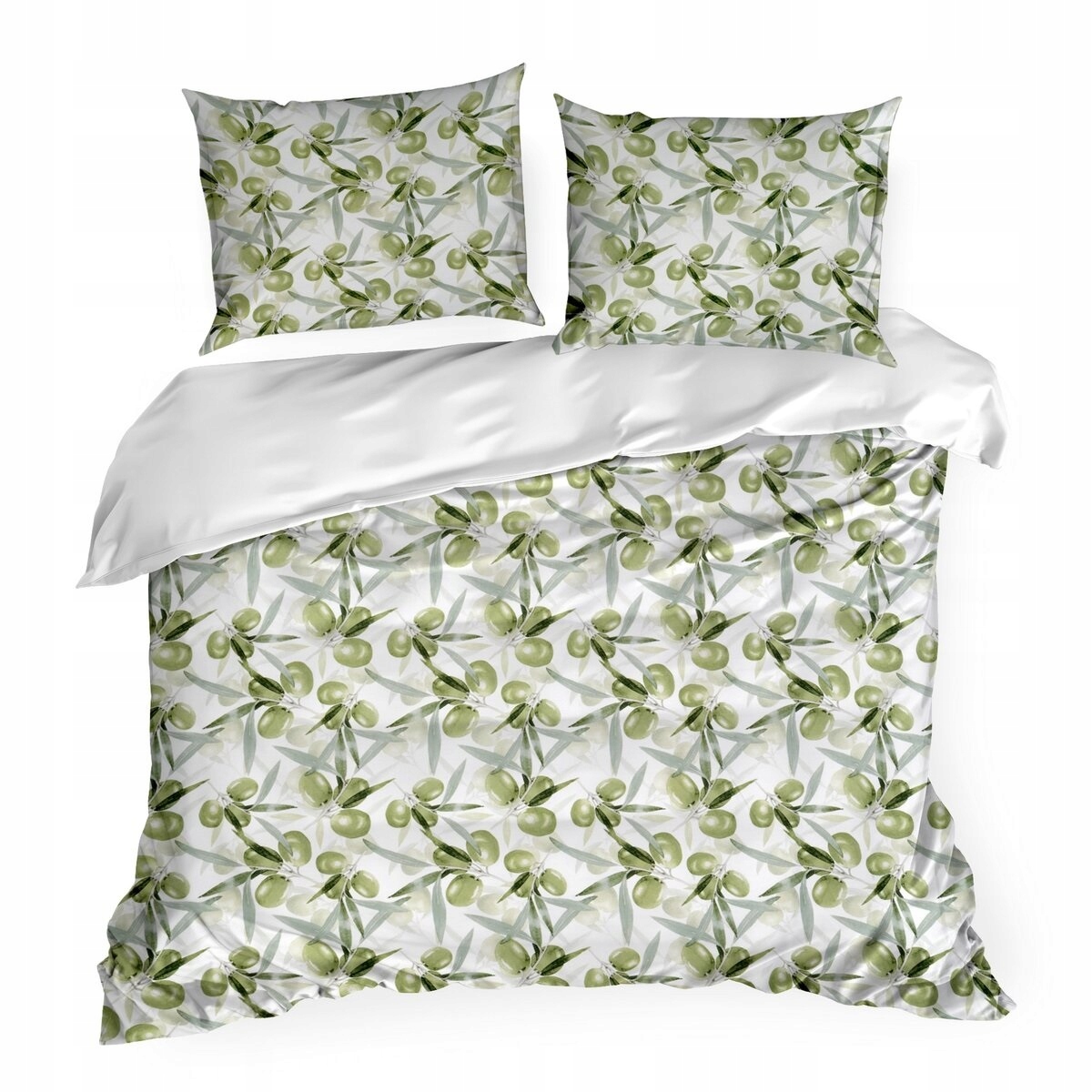 Povlečení 160x200 Olivy zelená/bílá Eurofirany