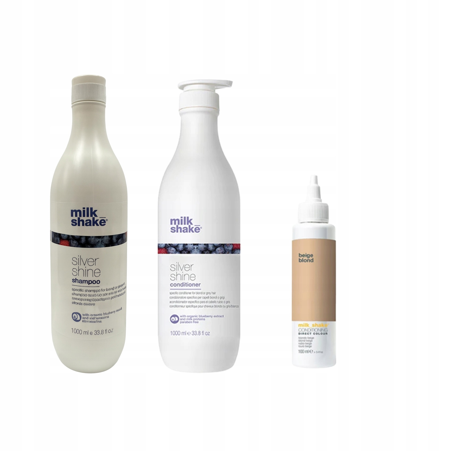 Milk Shake Silver kondicionér 1000 ml šampon 1000 ml béžový toner 100 ml