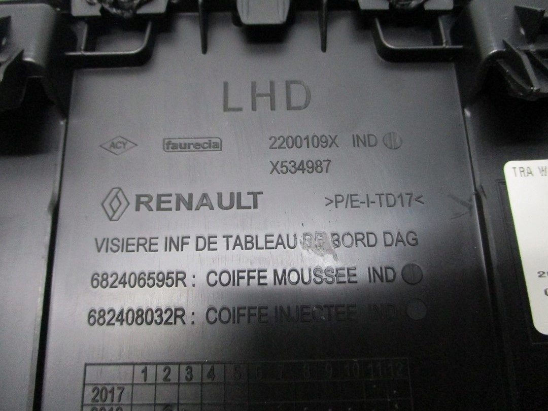 frame cover dials RENAULT CLIO V 682406595R