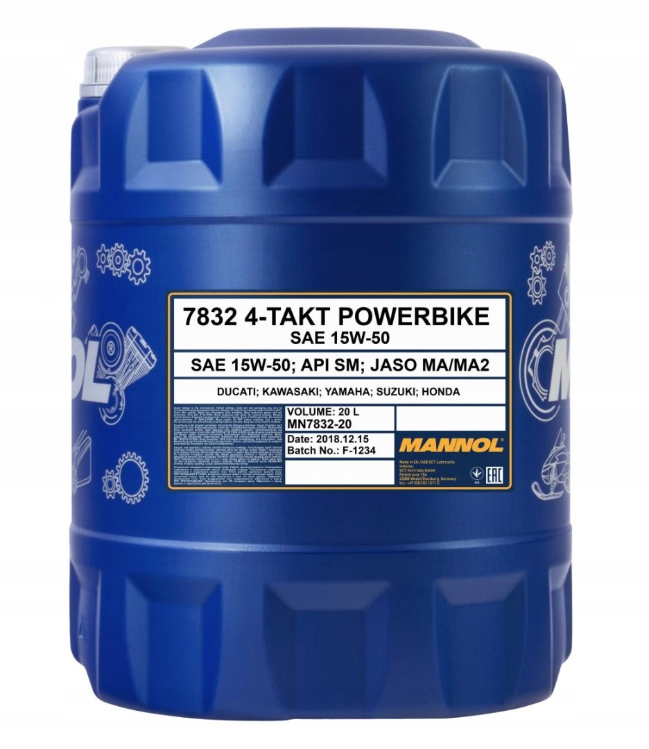 MN7832-20 Mannol Motorový Olej 15W/52 7832 4-T Powerbike 20L Mannol