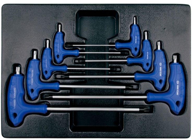 Kľúče Imbusy Rúčka 8ks Torx T10-T50 King Tony 9-22308TR Vložka