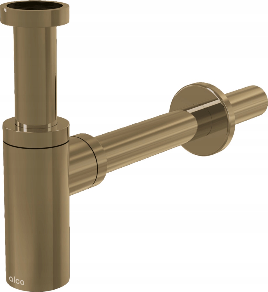 Design półsyfon umywalkowy do umywalki Dn 32 GOLD-mat szczotkowany