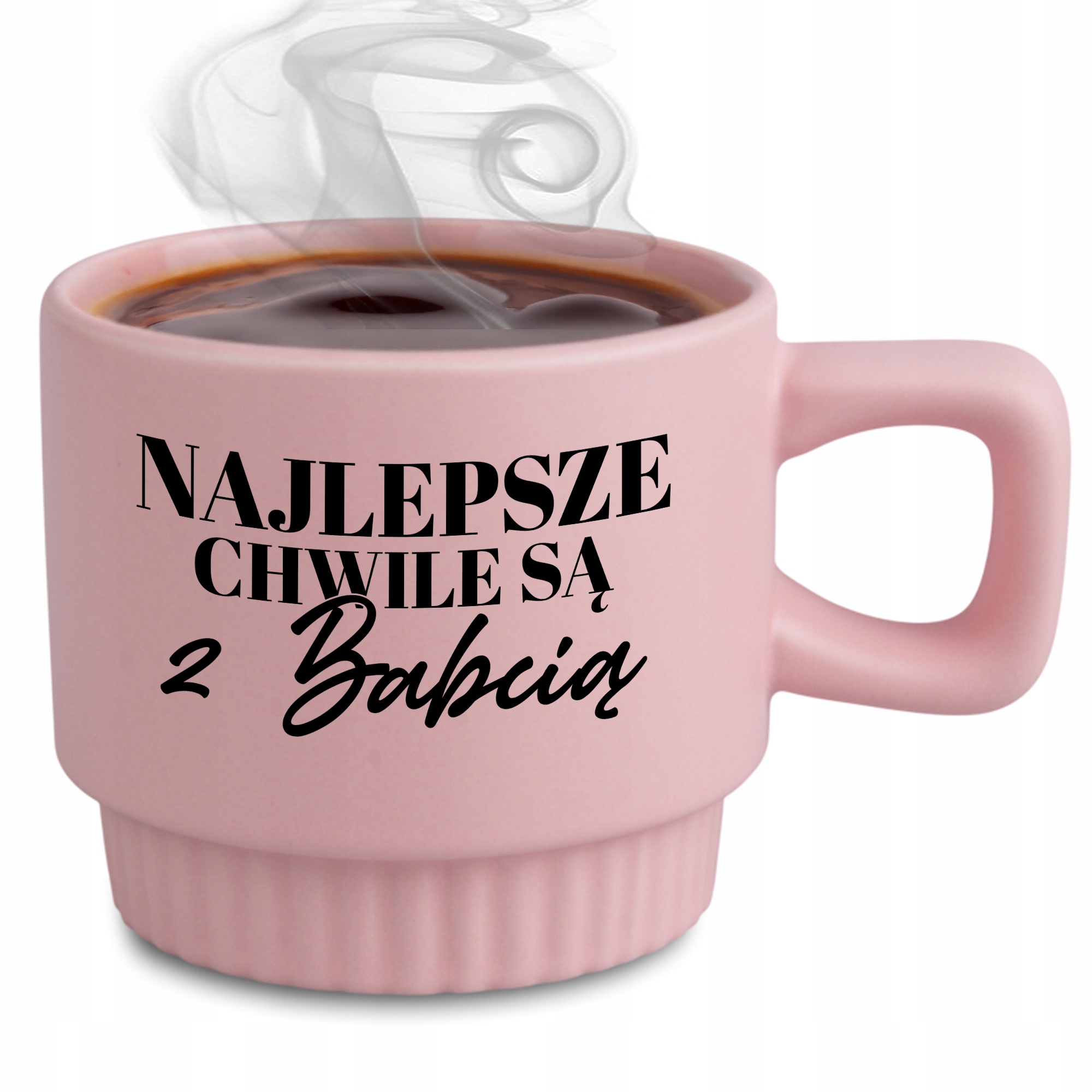 Riflovaný Hrnček Elegantný Darček Pre Babičku Ružový Najlepšie Chvíle