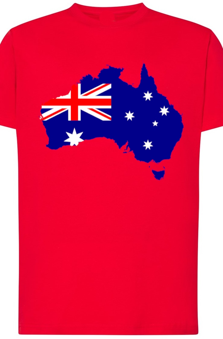

Australia Flaga Męski Modny T-shirt Nadruk R.xs