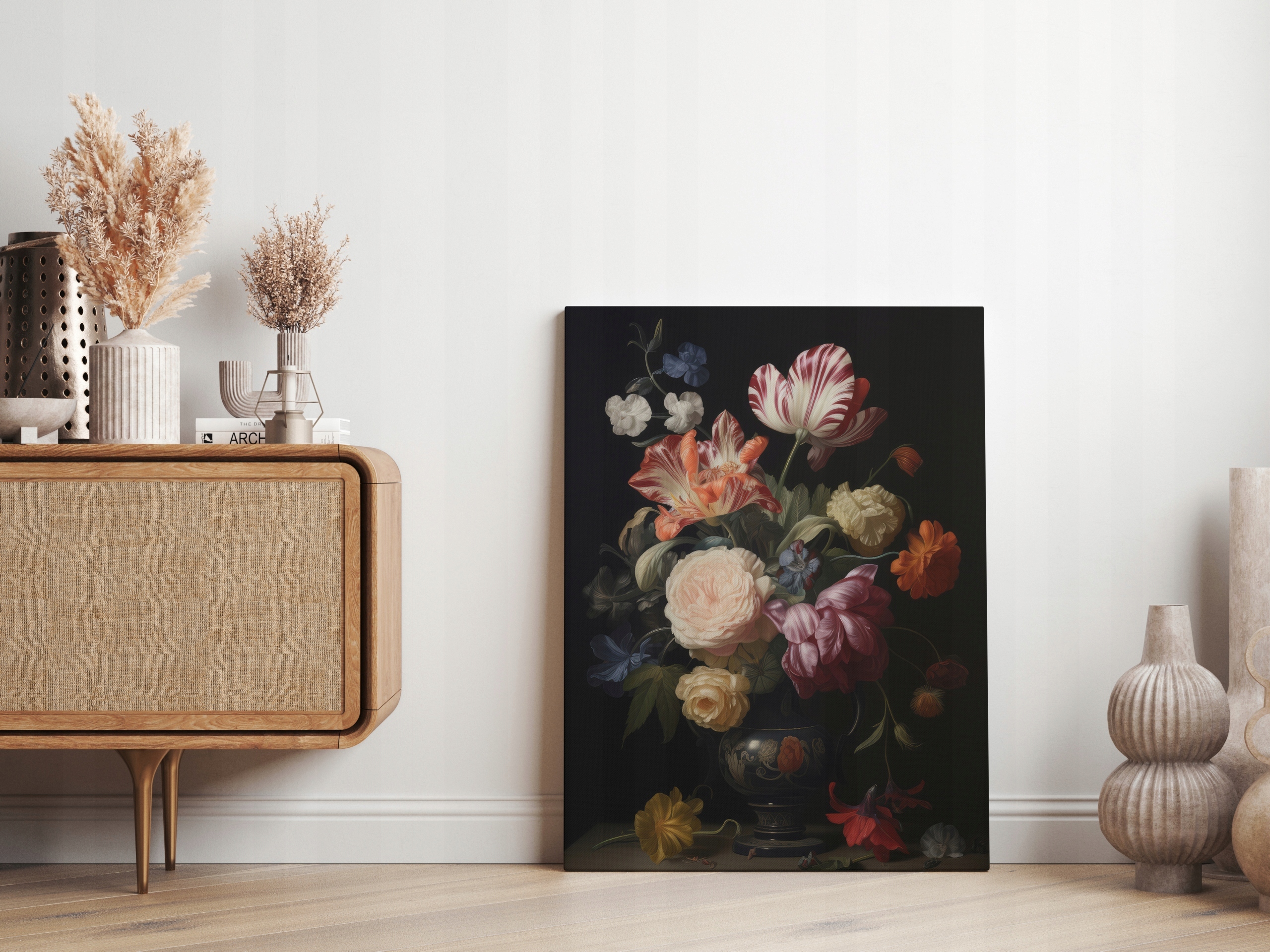 OBRAZ KWIATY NA PŁÓTNIE OBRAZY NA ŚCIANĘ DO SALONU BUKIET *wiele wzorów Sposób wykonania druk cyfrowy