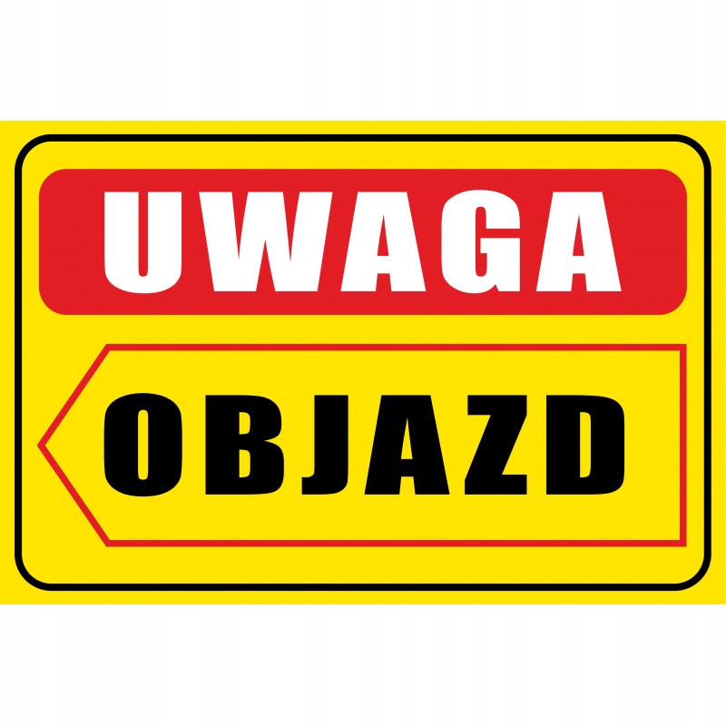 Tabliczka informacyjna PVC z nadrukiem UV A5 OBJAZ