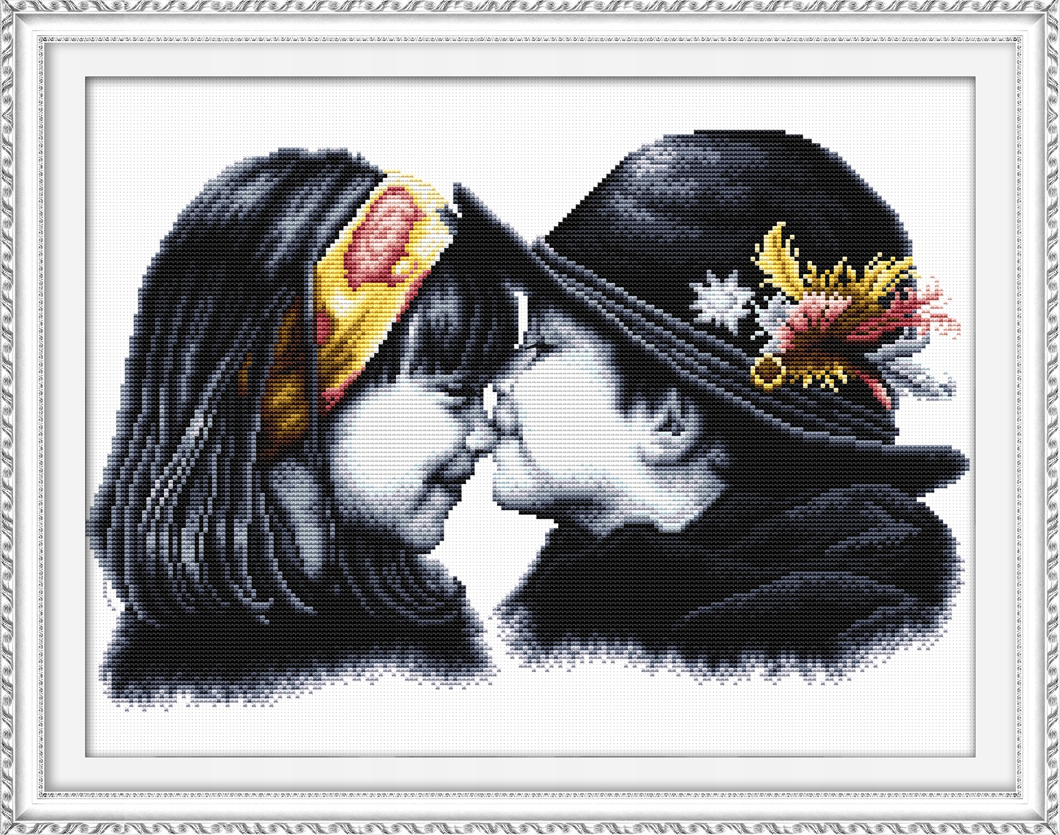 Křížková výšivka počítaná sada (kanva, mulina)