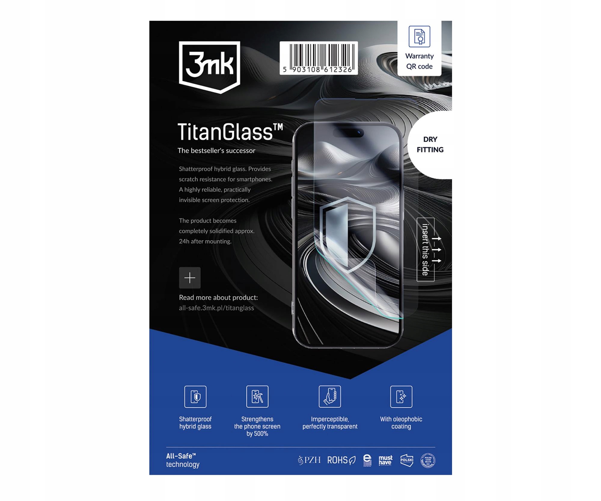 Szkło hybrydowe na smartfon 3mk Szkło Hybrydowe TitanGlass Phone