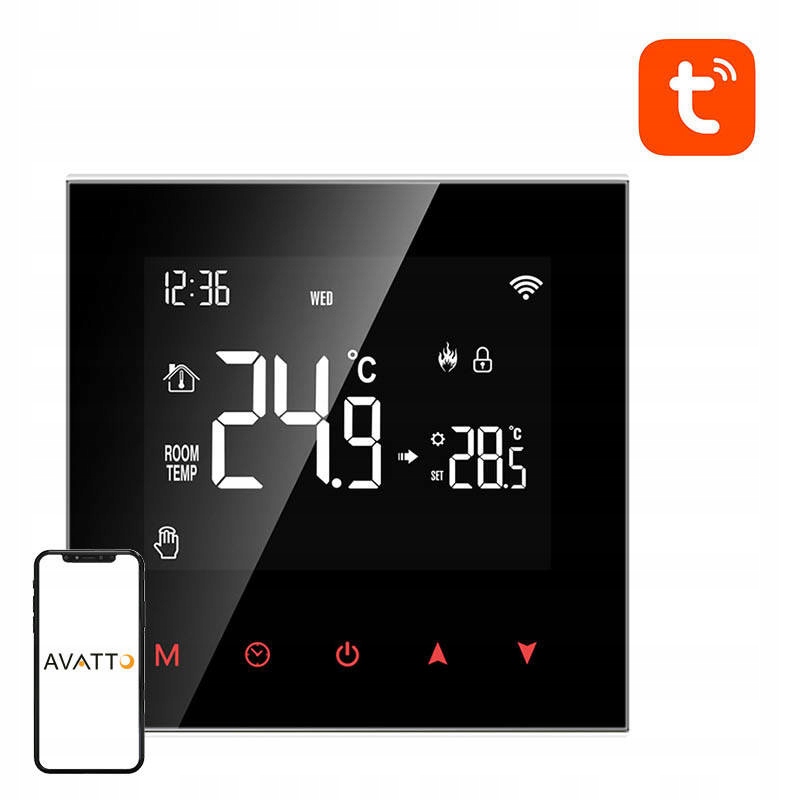 Avatto Termostat Pro Ohřívač Vody WiFi Tuya 3A Inteligentní Ovládání