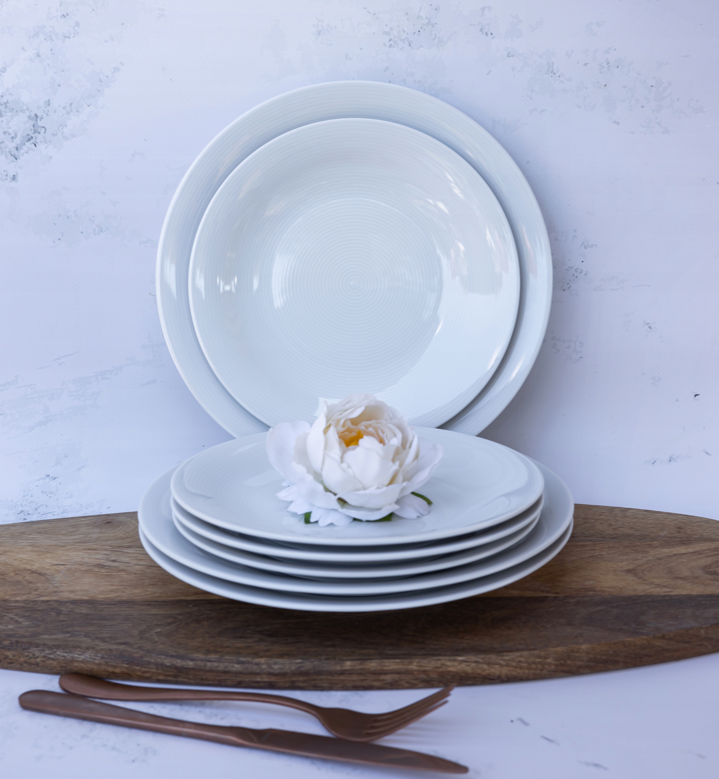 LUBIANA ETO MODERN SERWIS OBIADOWY 18 EL 6 OS PORCELANA DEKOROWANA Marka Lubiana