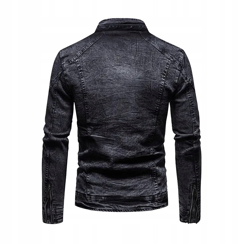 2023 New Men's Spring and Autumn Denim Jacket Men' Wypełnienie syntetyczne