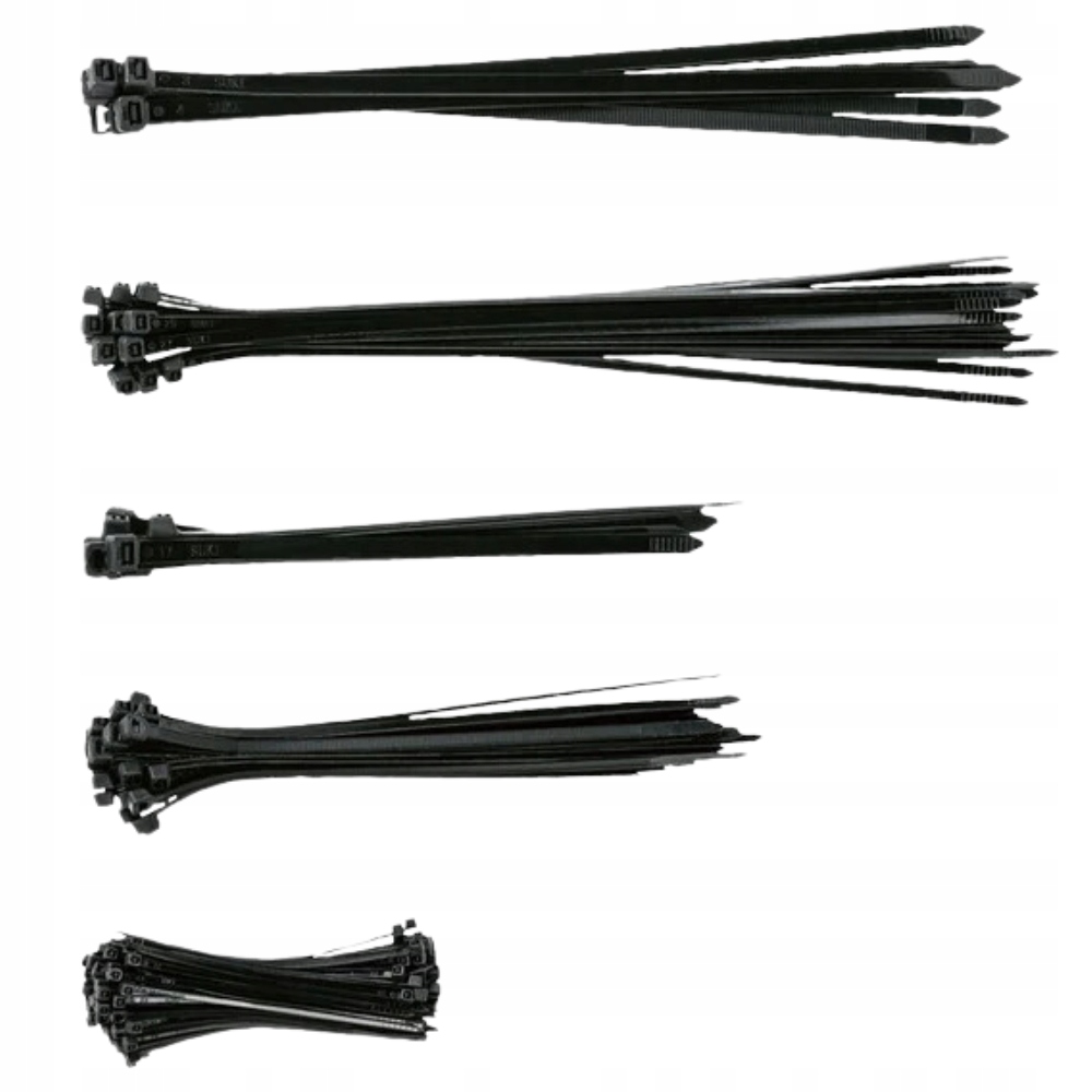 Parkside Opaski Zaciskowe Kablowe Trytytki Trytki Czarne Różne 251 szt.