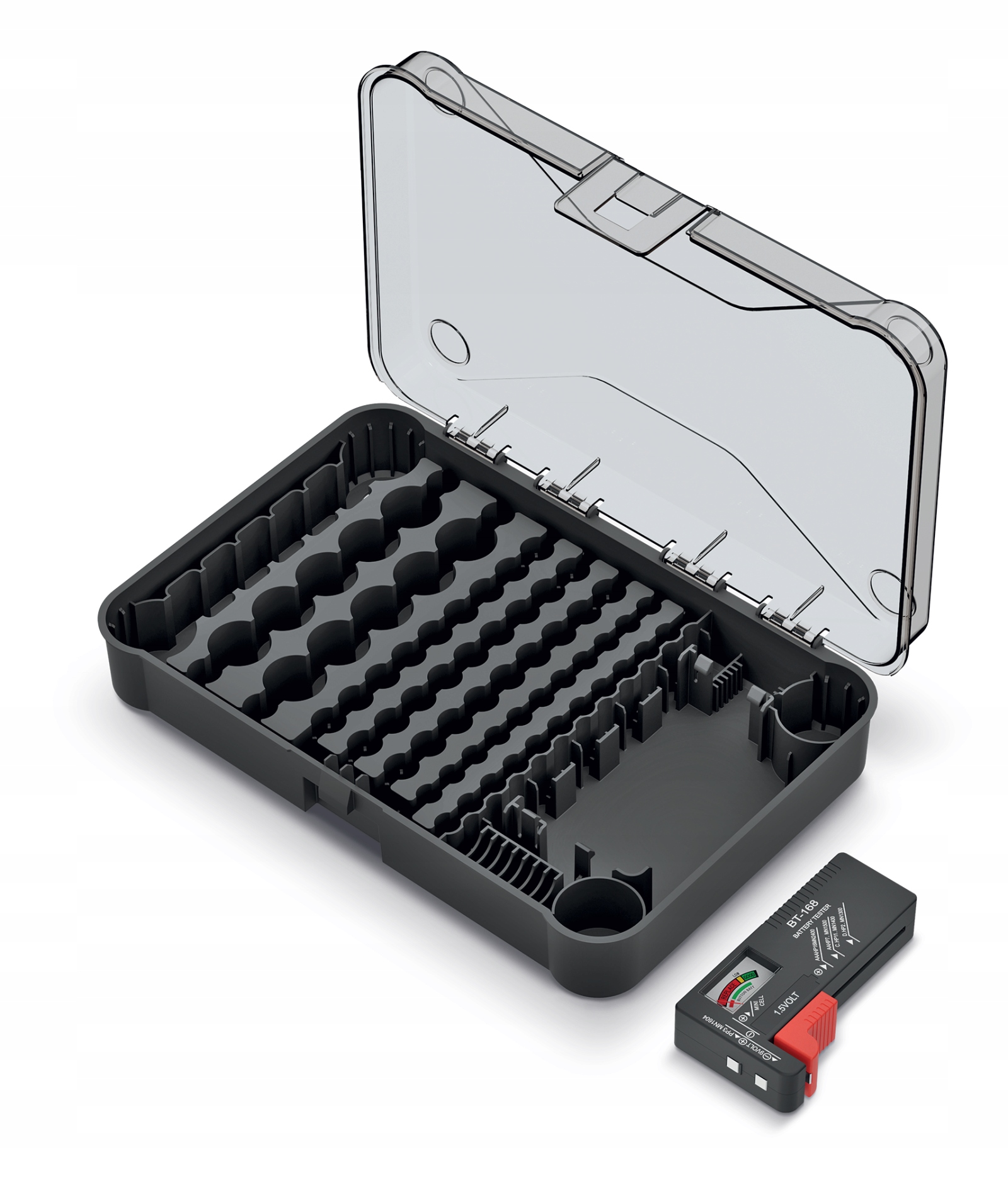 ORGANIZER NA BATERIE + TESTER BATERII Kistenberg