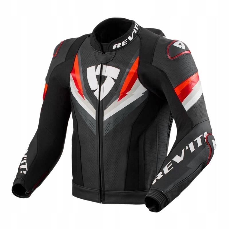 Kožená motocyklová bunda Revit Quantum 3 Pro Black/red čierna červená