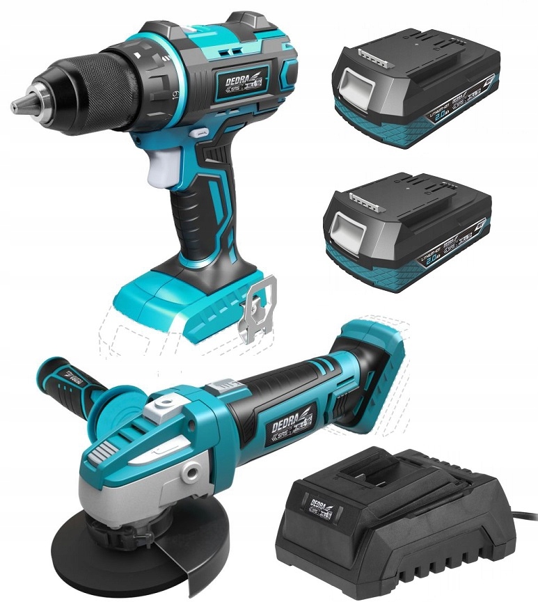 Dedra шуруповерт акумуляторна шліфувальна машина 18V SAS 2X 2AH