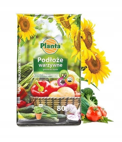 

Ziemia do pomidorów i warzyw 80L Planta