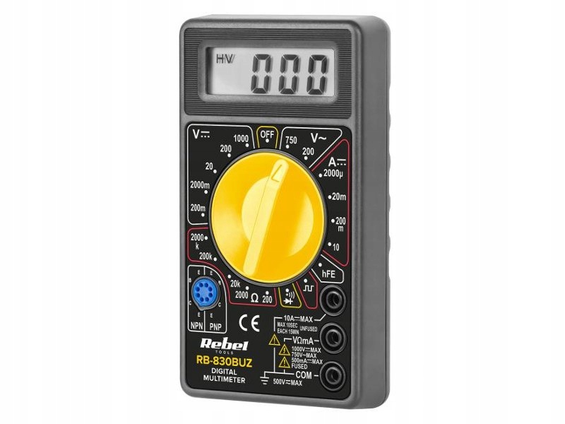 

Miernik Cyfrowy Multimetr DT830 buzzer przewody