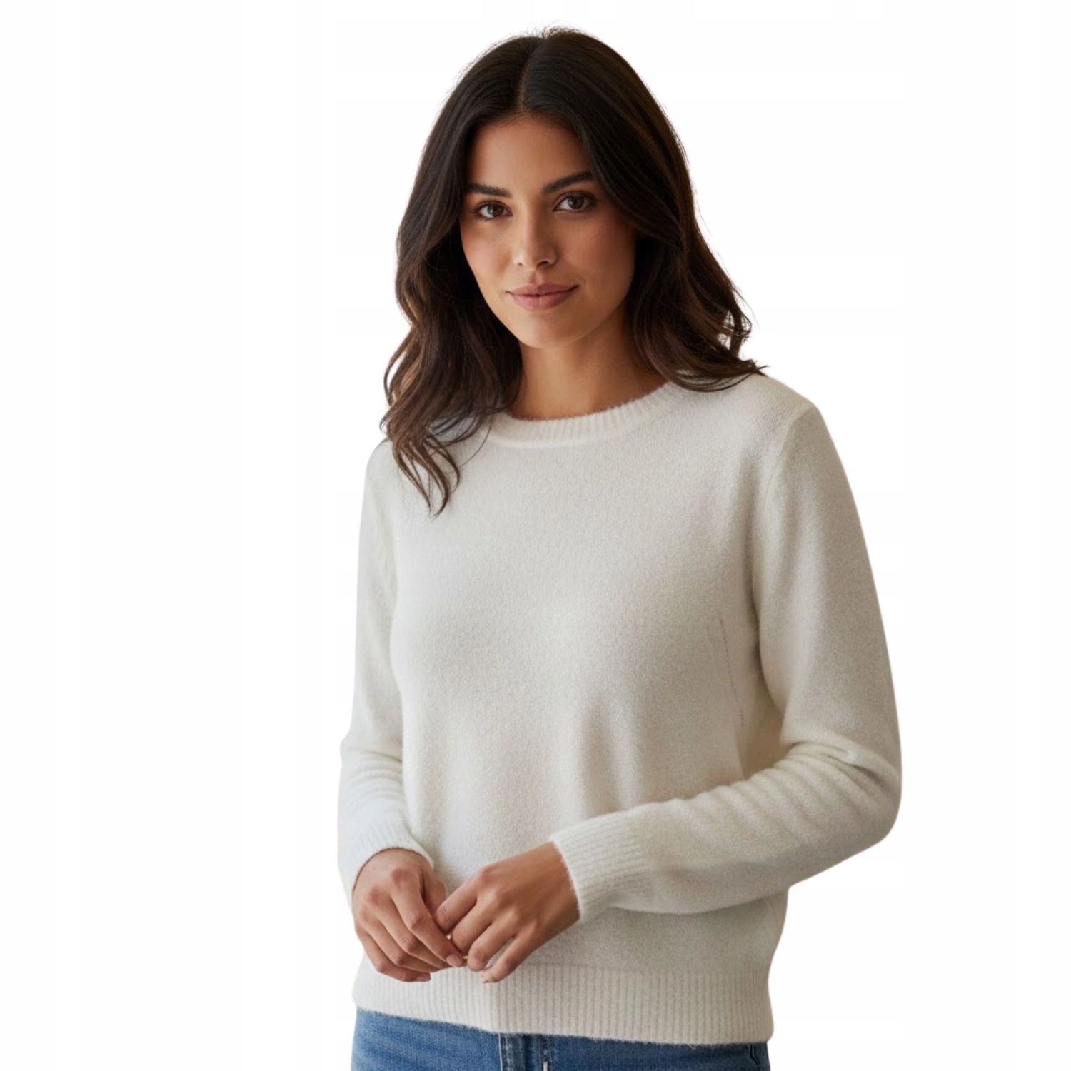 Dámský svetr Usha volný měkký ecru tenký kalsický módní vel. Xs/s