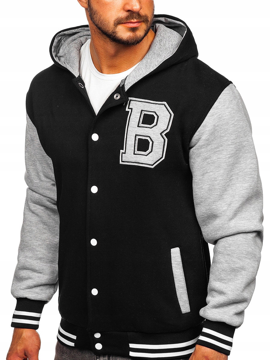 

Bluza Bejsbolówka Z Kapturem Czarna 07 ROZMIAR_2XL