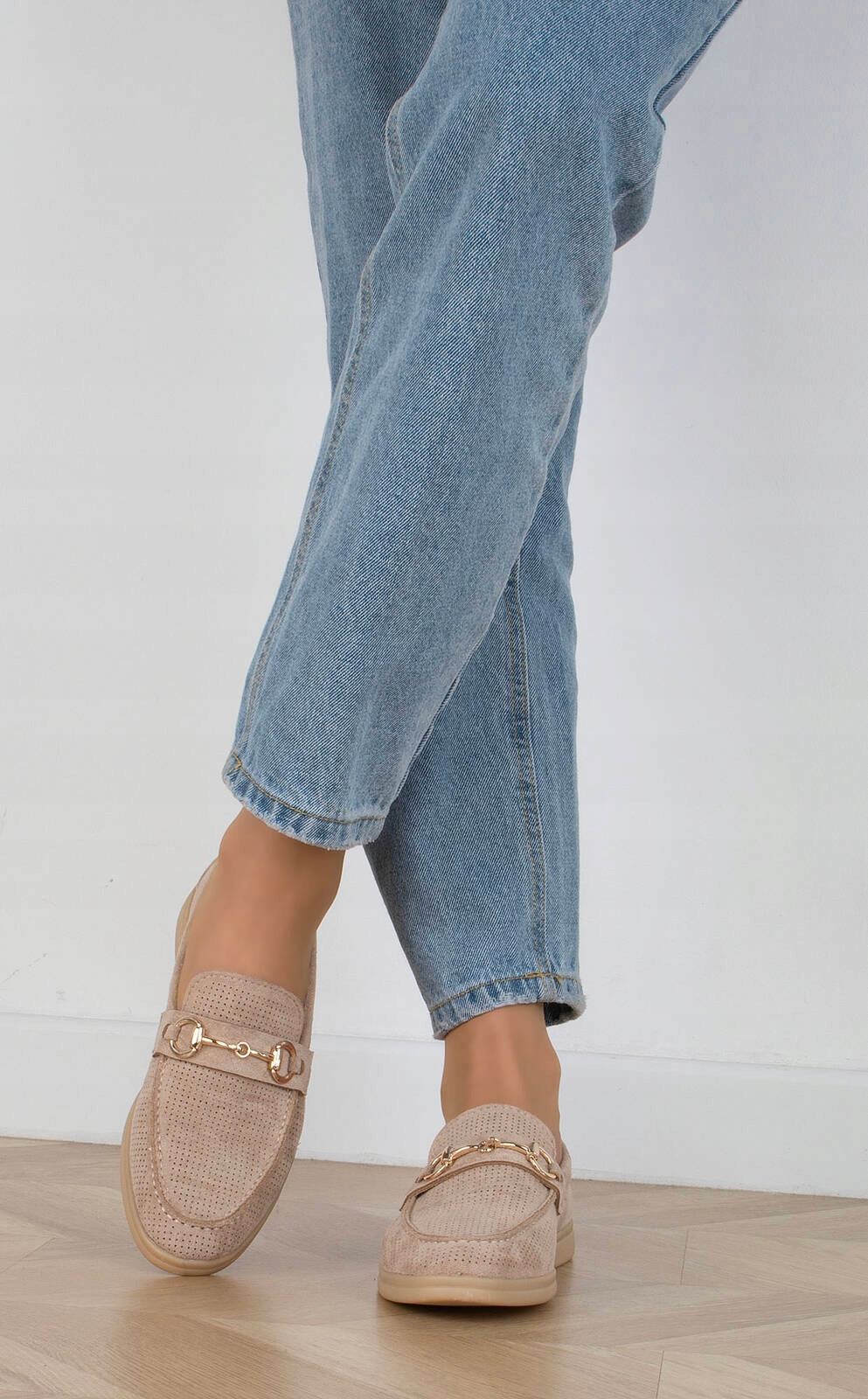 MOKASYNY BEŻOWE ZAMSZOWE DAMSKIE PÓŁBUTY LOAFERSY 37 Płeć kobieta