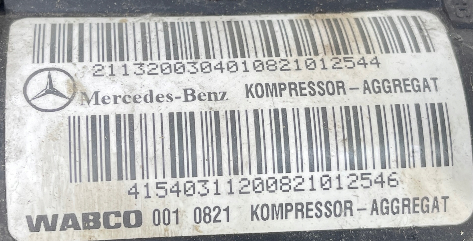 compressor; springing MERCEDES 211 4430201671 21132003040