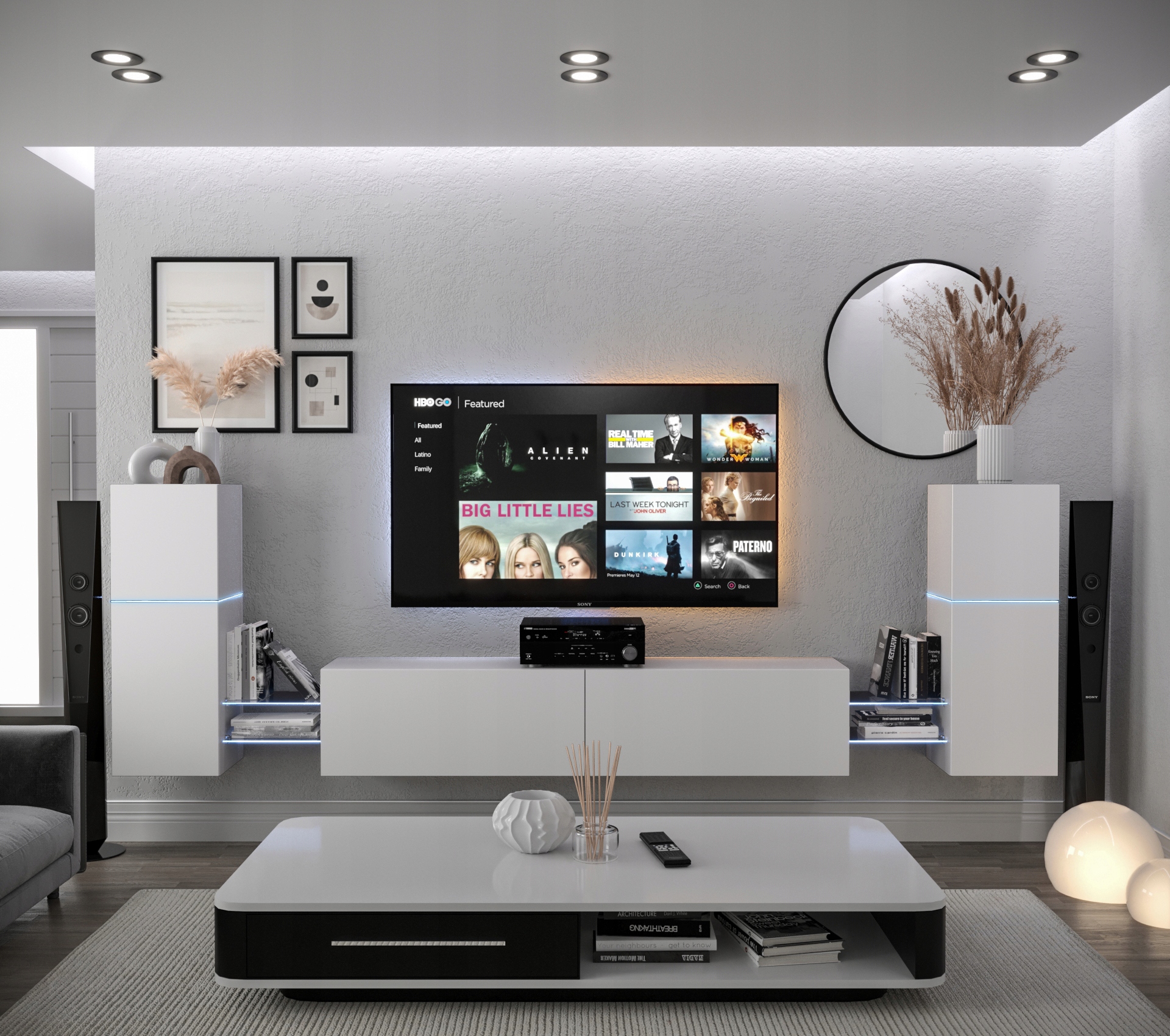 Meblościanka Nowoczesna Salon Meble N104 1A