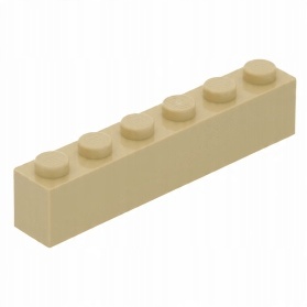 

Lego Klocek 1 x 6 Piaskowy Tan 3009 Nowy