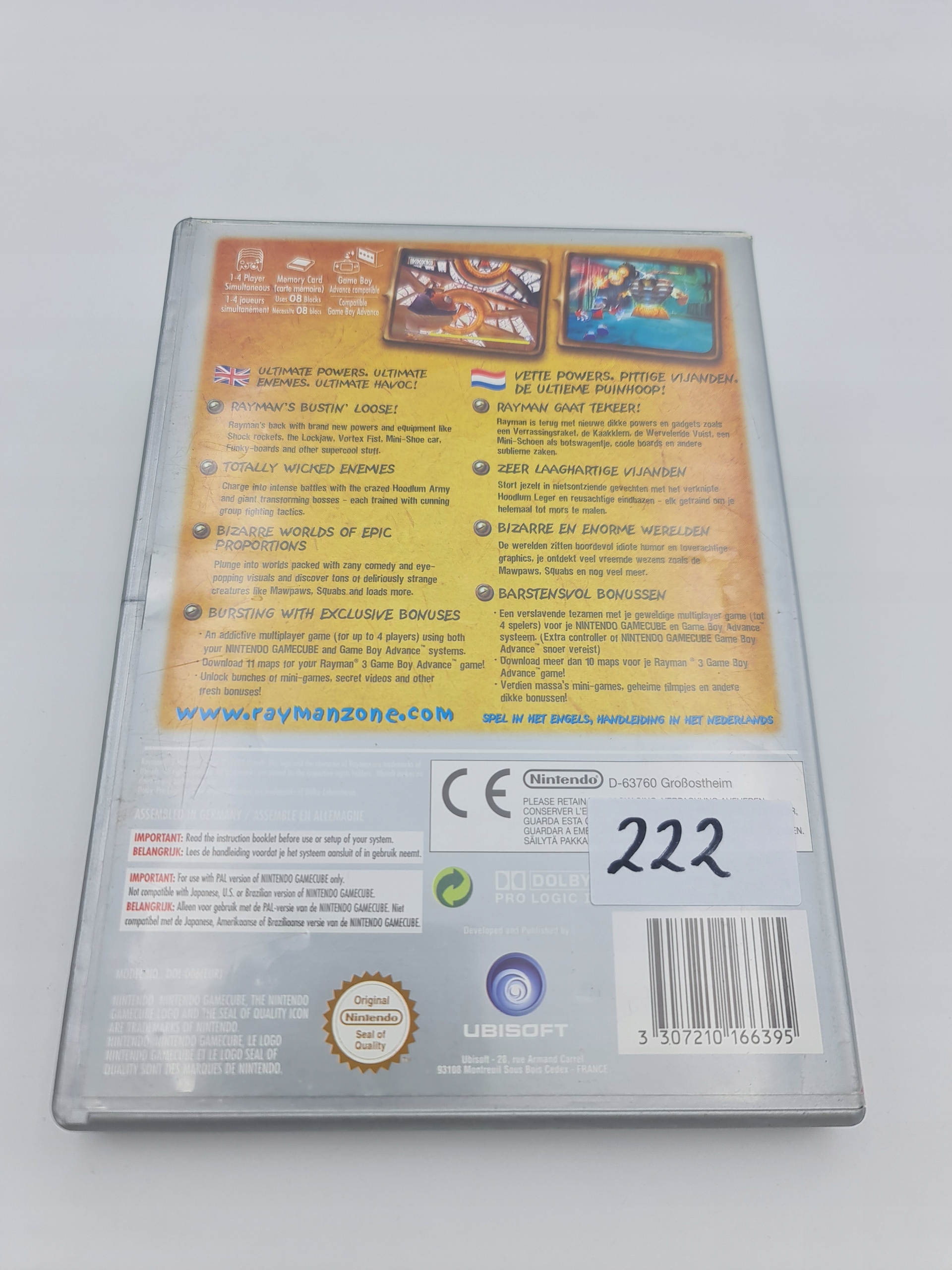 NINTENDO GAMECUBE RAYMAN 3 HOODLUM HAVOC Platforma Nintendo GameCube