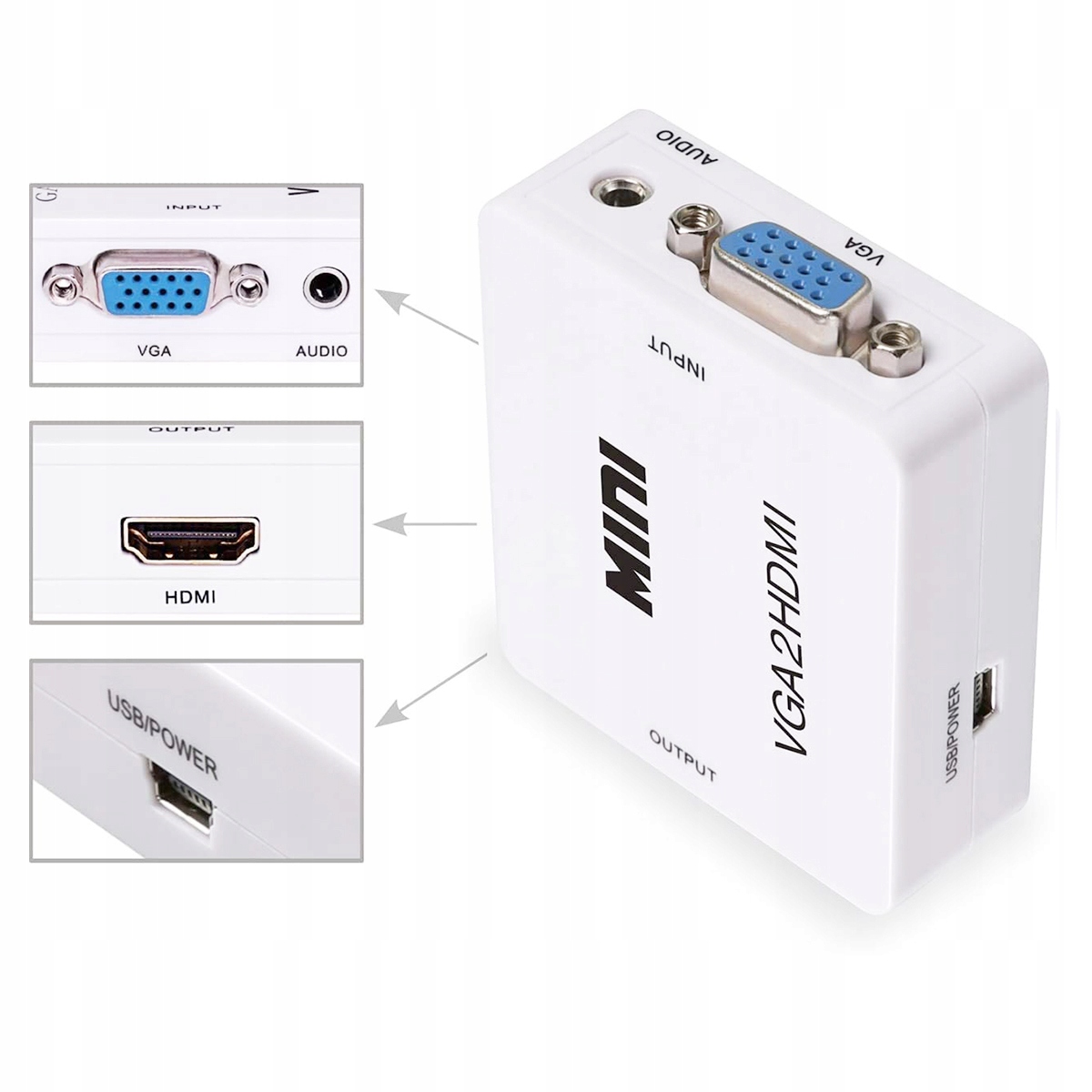 Konwerter VGA + audio na HDMI SPVA-H01 Kod producenta HDMIVGASPVAH01