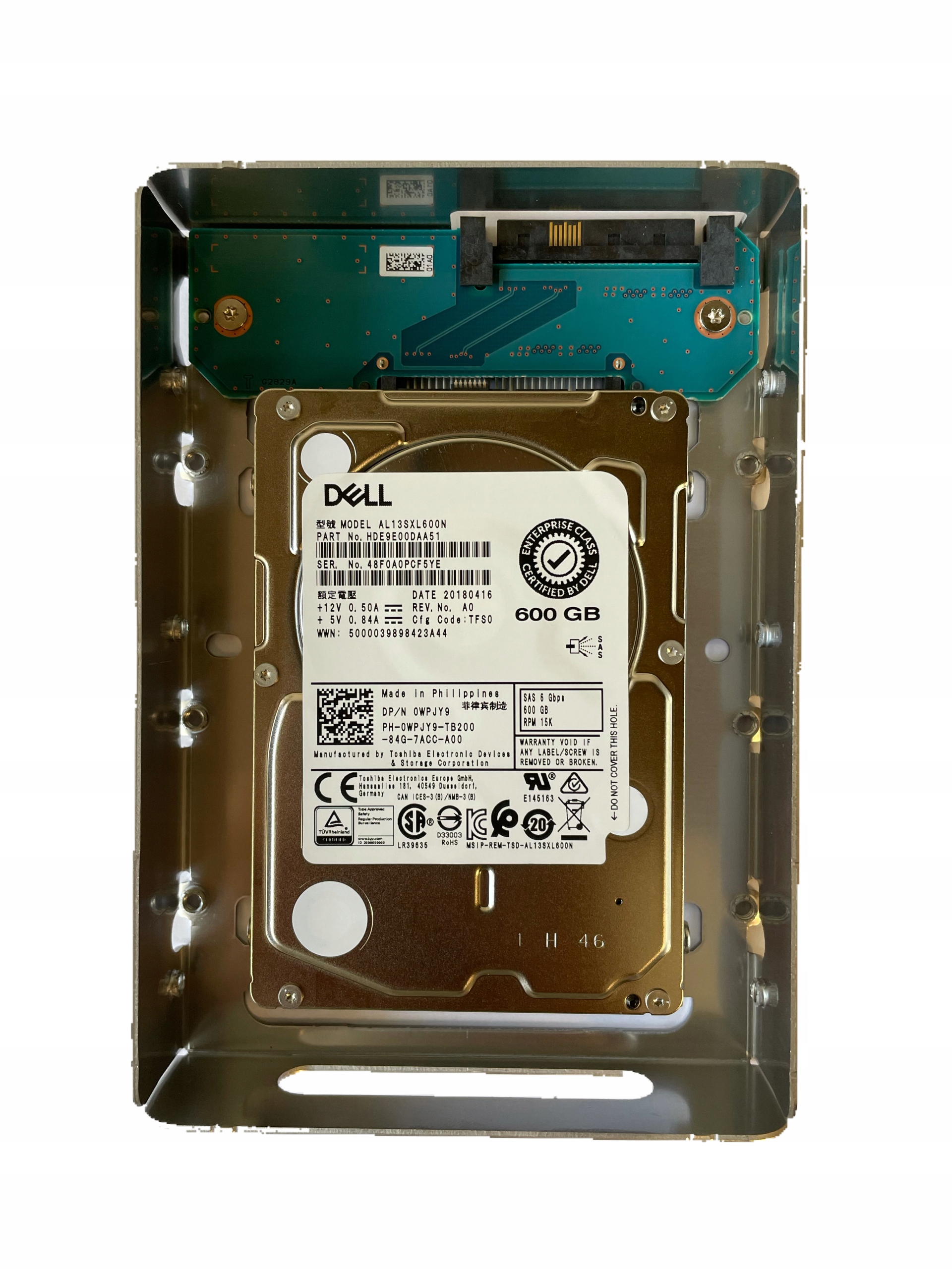 Nový Disk Dell 0WPJY9 600 Gb 15K Sas AL13SXL600N 2.5