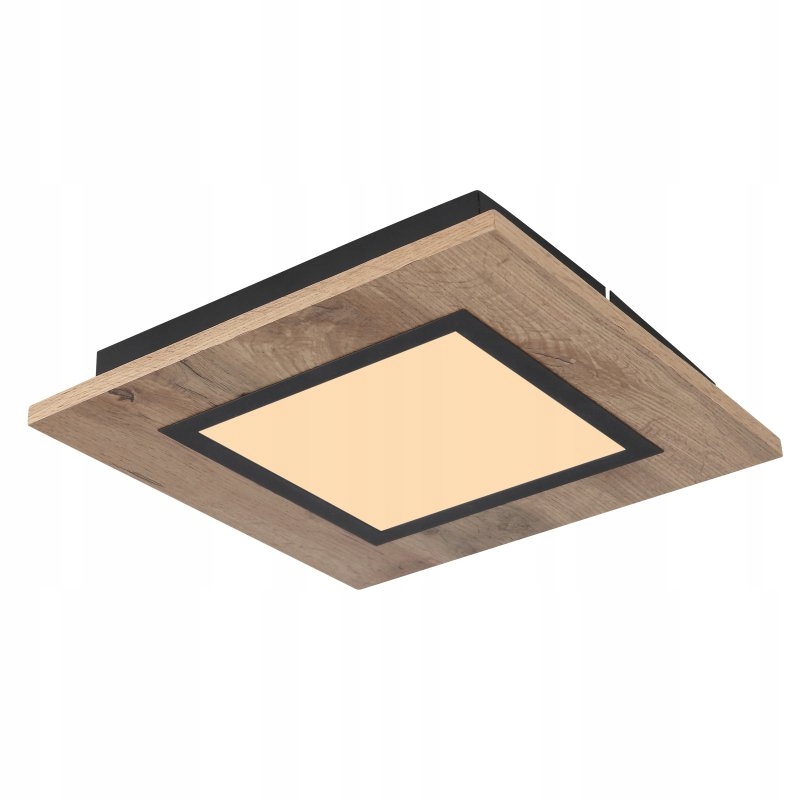 Stropná lampa Lea Led 12W 3000K moderná čierna hnedá 30x30 cm