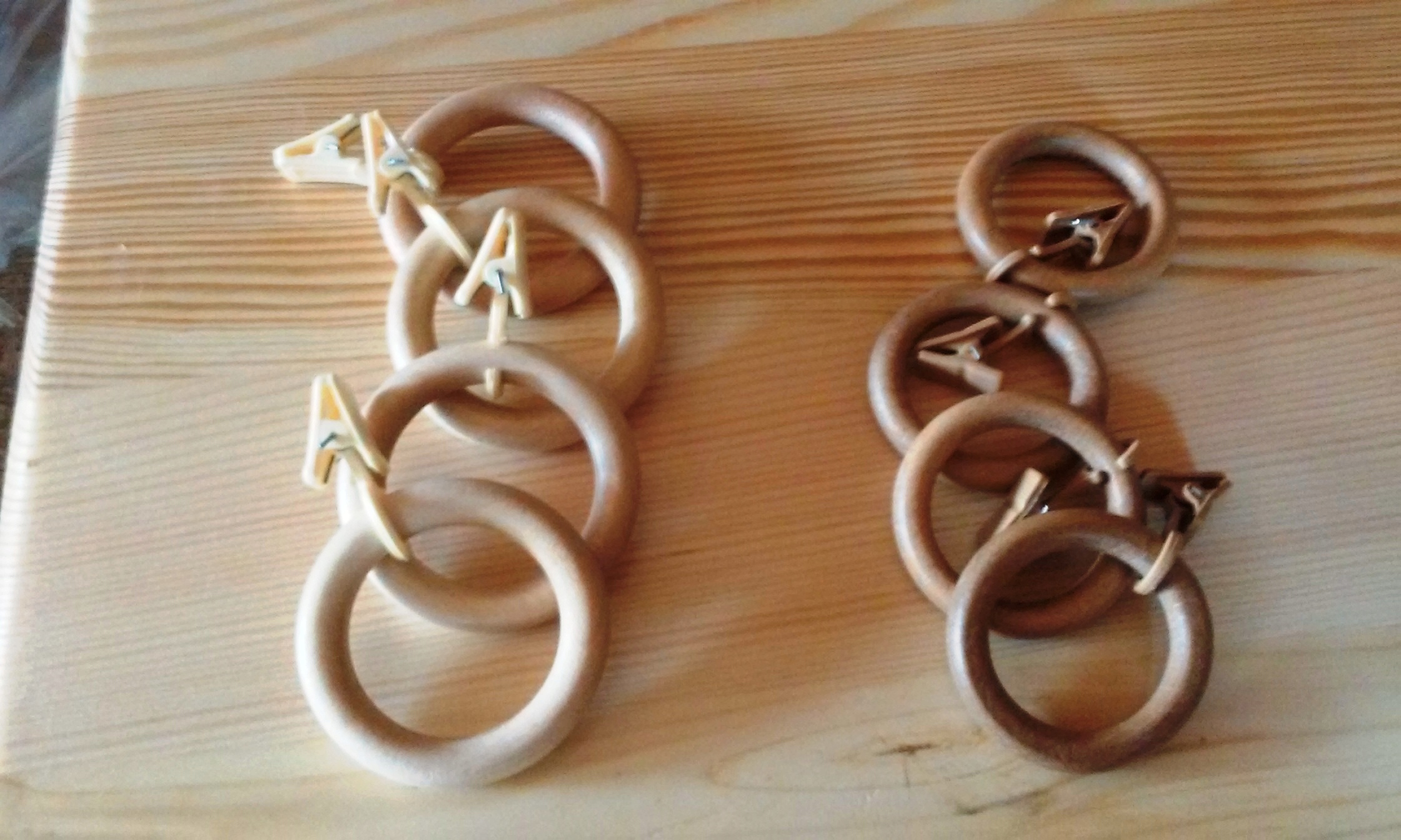 Drewniane kółko z żabką komplet 10 sztuk