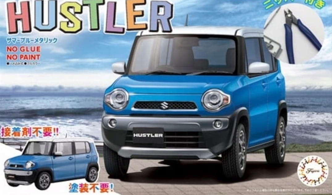 Suzuki Hustler (letní modrá metalíza) (s bočním řezačkou) 1:24 Fujimi 066110
