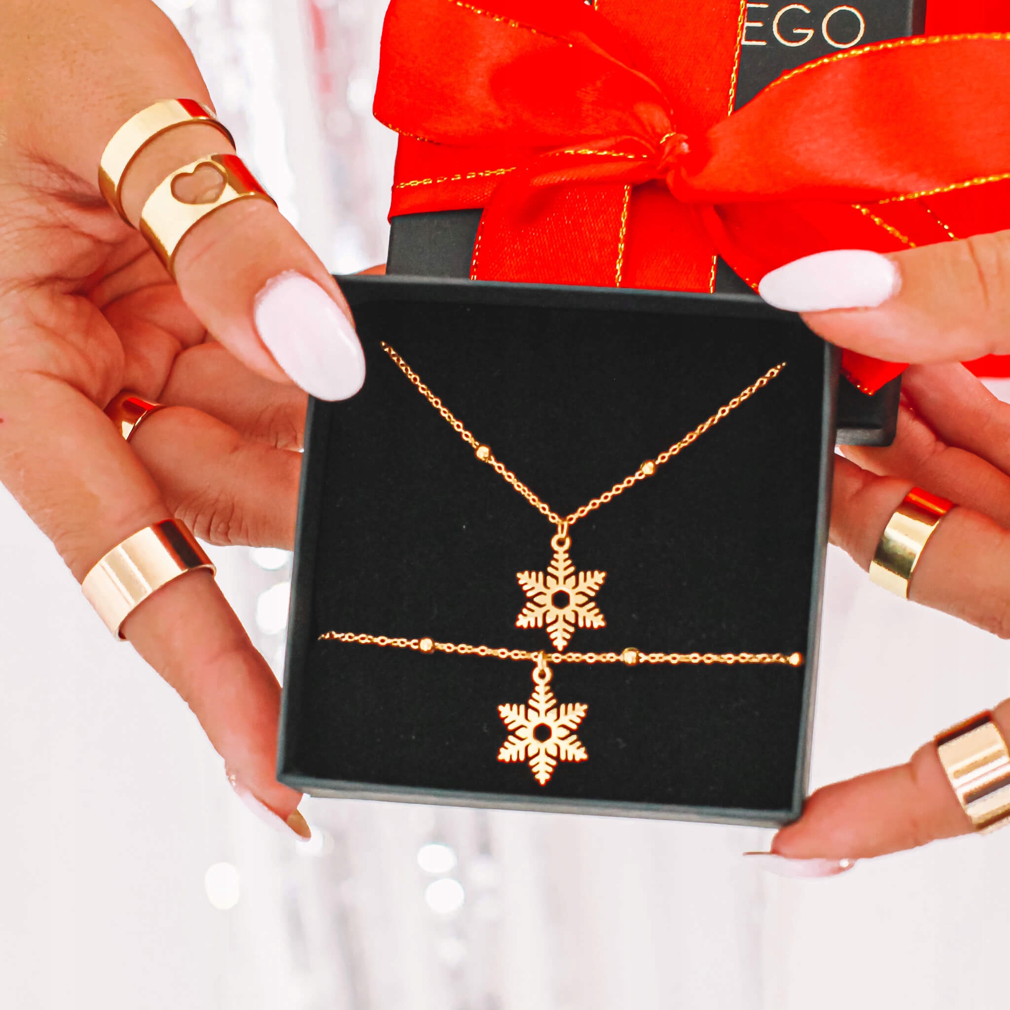 

Naszyjnik stal chirurgiczna śnieżynka