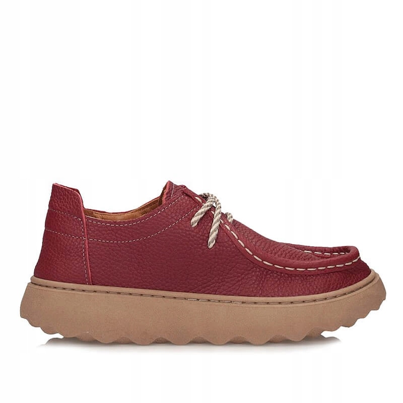 Kožené profilované polobotky Ravini 251043 Burgundy Floater