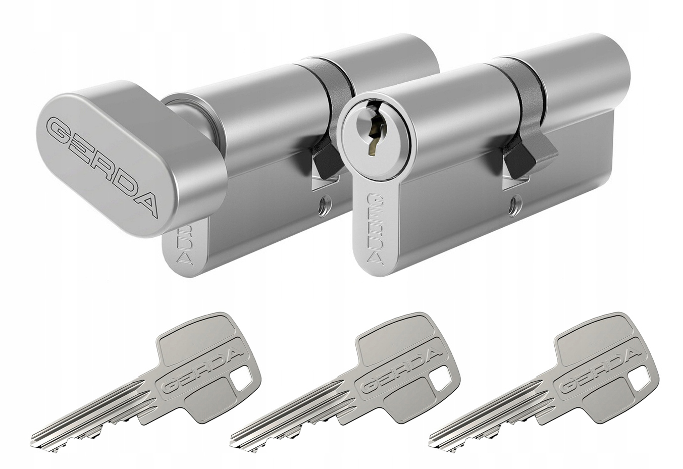 

Komplet wkładek Gerda WKE1 z gałką 30/45+30/45G