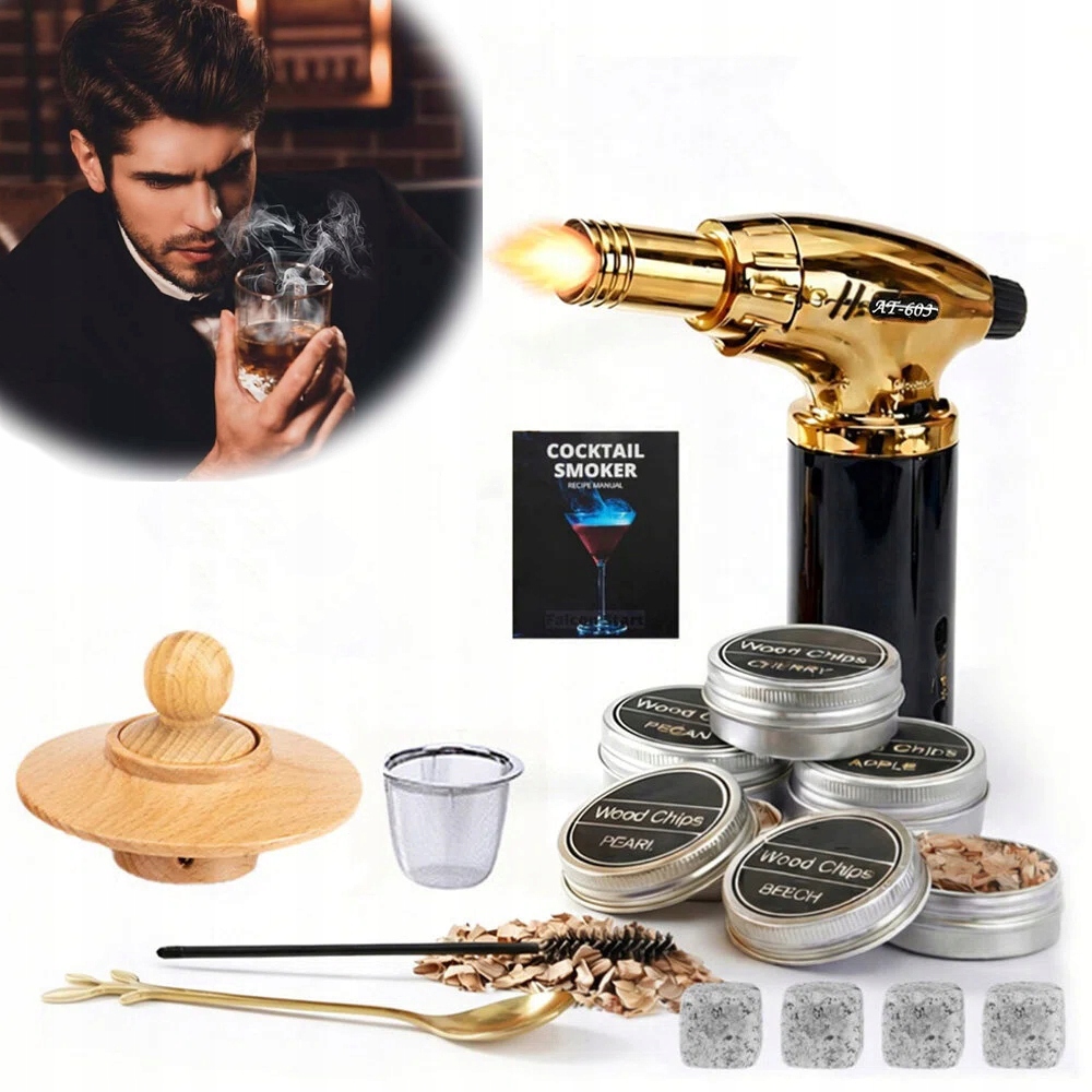 Sada na uzení Whisky Smoker Gadget Dárek pro muže na Valentýna