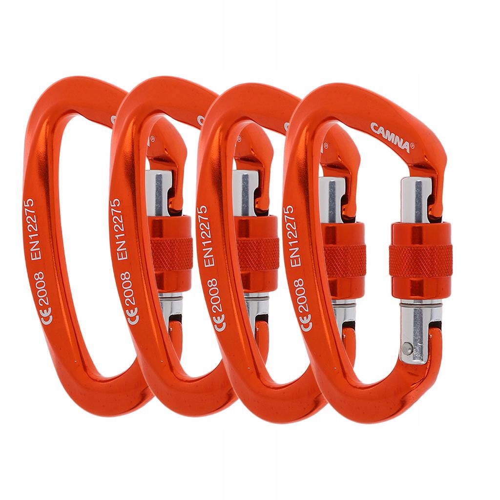 4Packs Screwgate Lock Carabiner Rock Climbing Rigging Abseil Tachiuwa