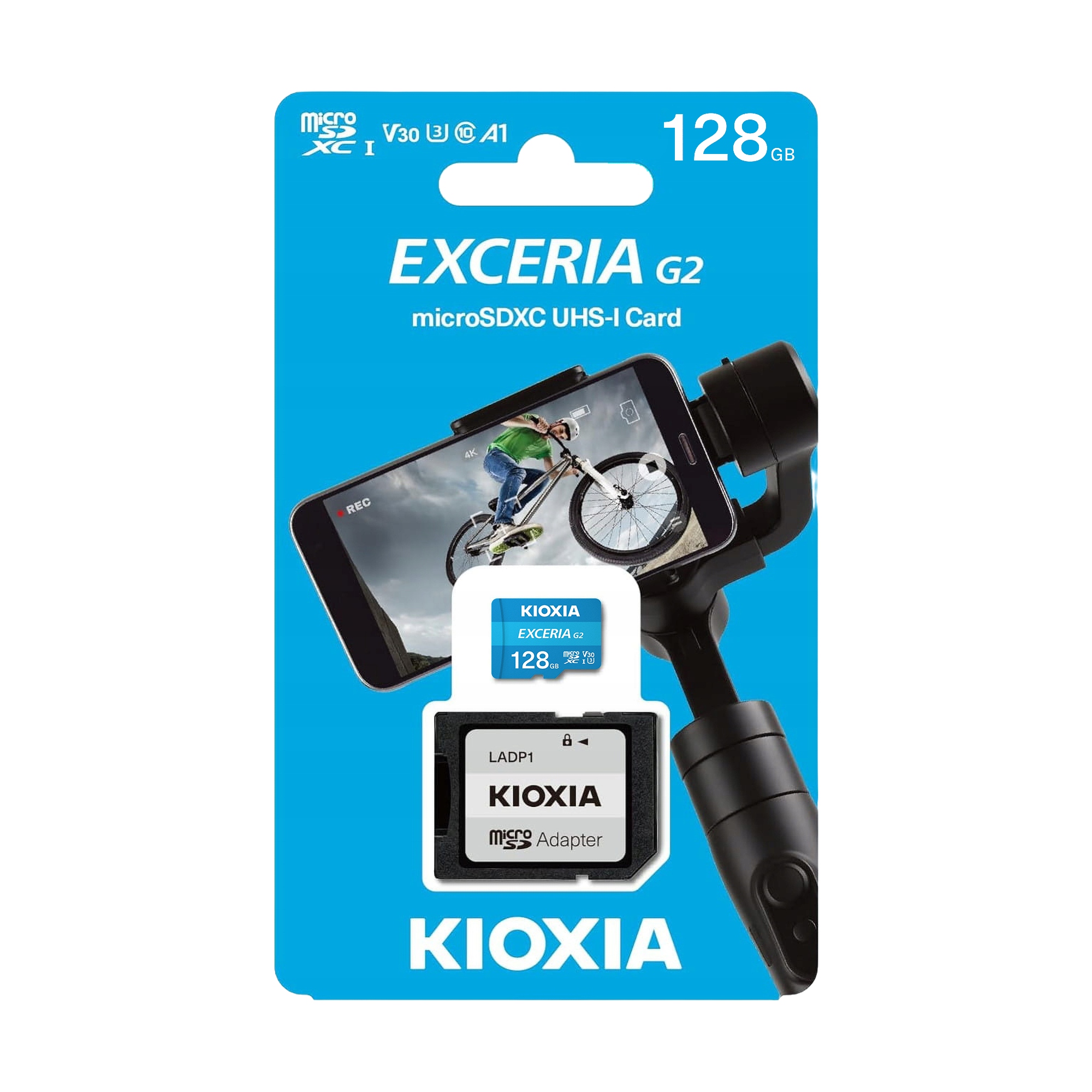 Paměťová karta microSD 128 Gb Uhs-i U1 Kioxia s adaptérem