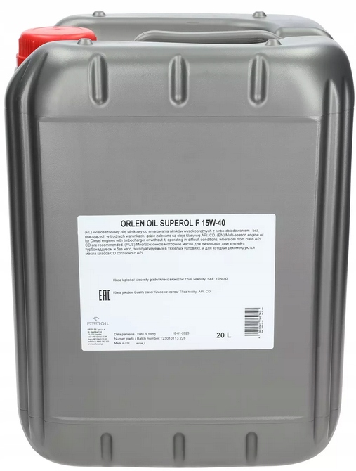 Olej Superol Orlen Superol F CD 15W/40 20L Falco 15w40